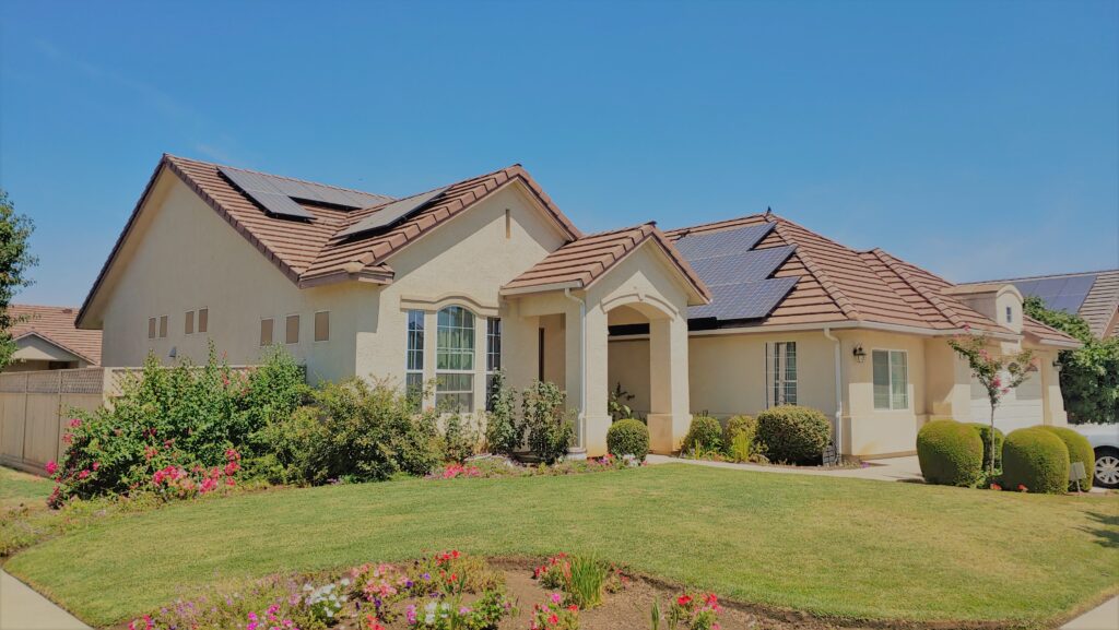 The exterior of a house